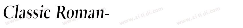 Classic Roman字体转换